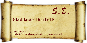 Stettner Dominik névjegykártya